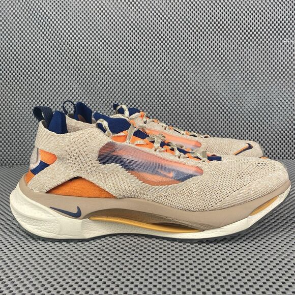 Nike Spark Flyknit Sneakers Mens 9.5 Tan Logo Low Top Lace Up DD1901-200 - Picture 1 of 10